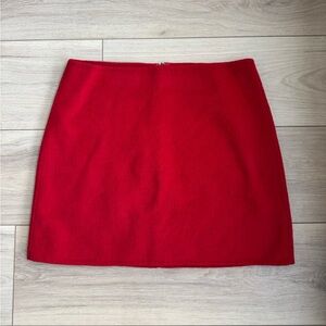 Madewell wool mini skirt in red